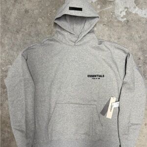 Essentials Dark Oatmeal Gray Hoodie